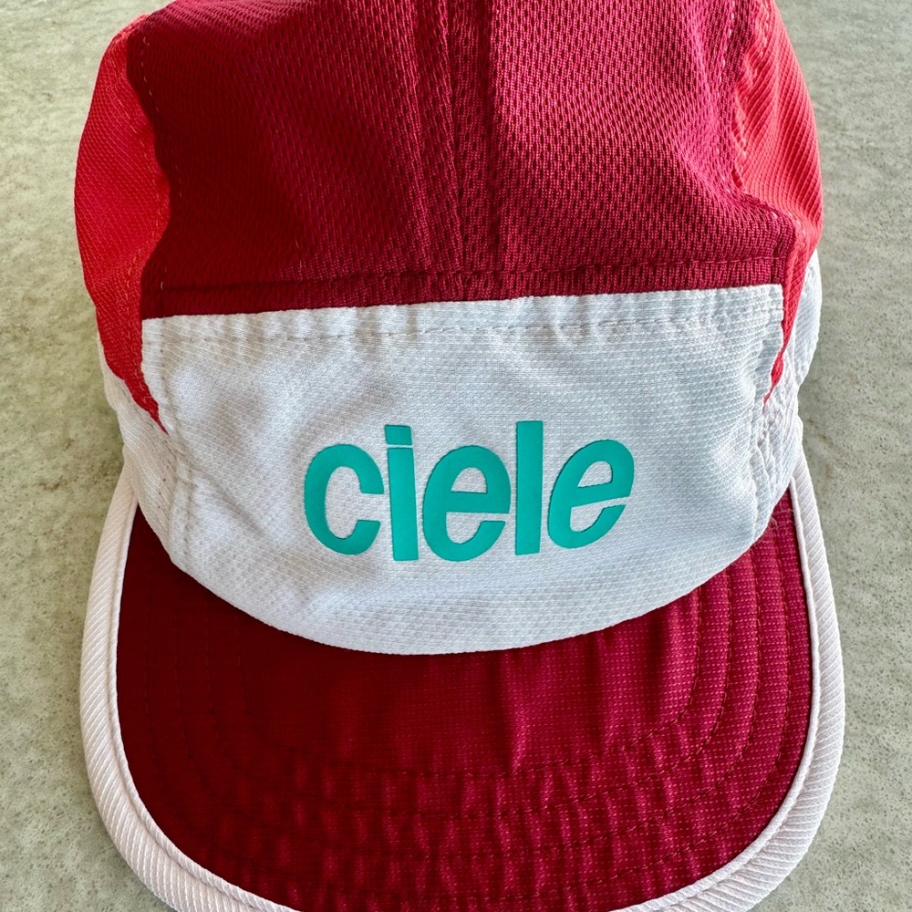 Red maroon Ciele Athletics running hat cap